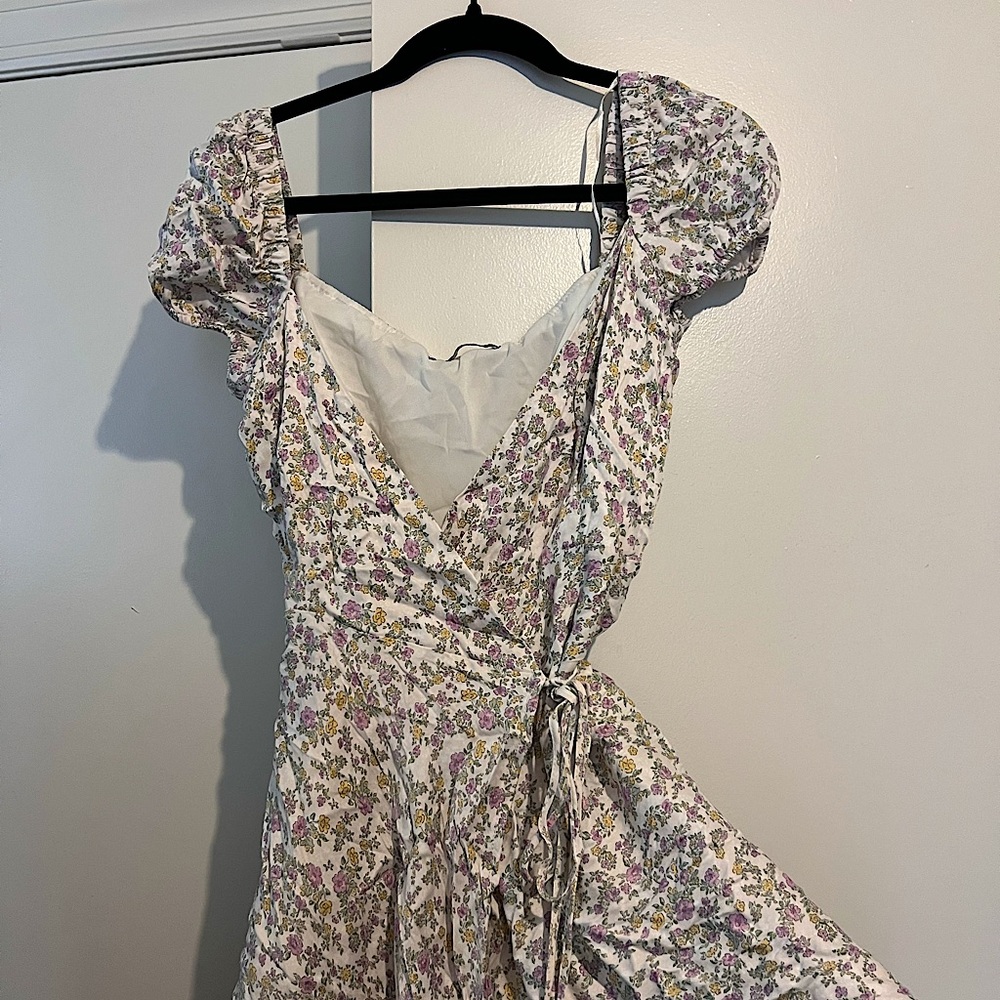 Zara floral Wrap Dress